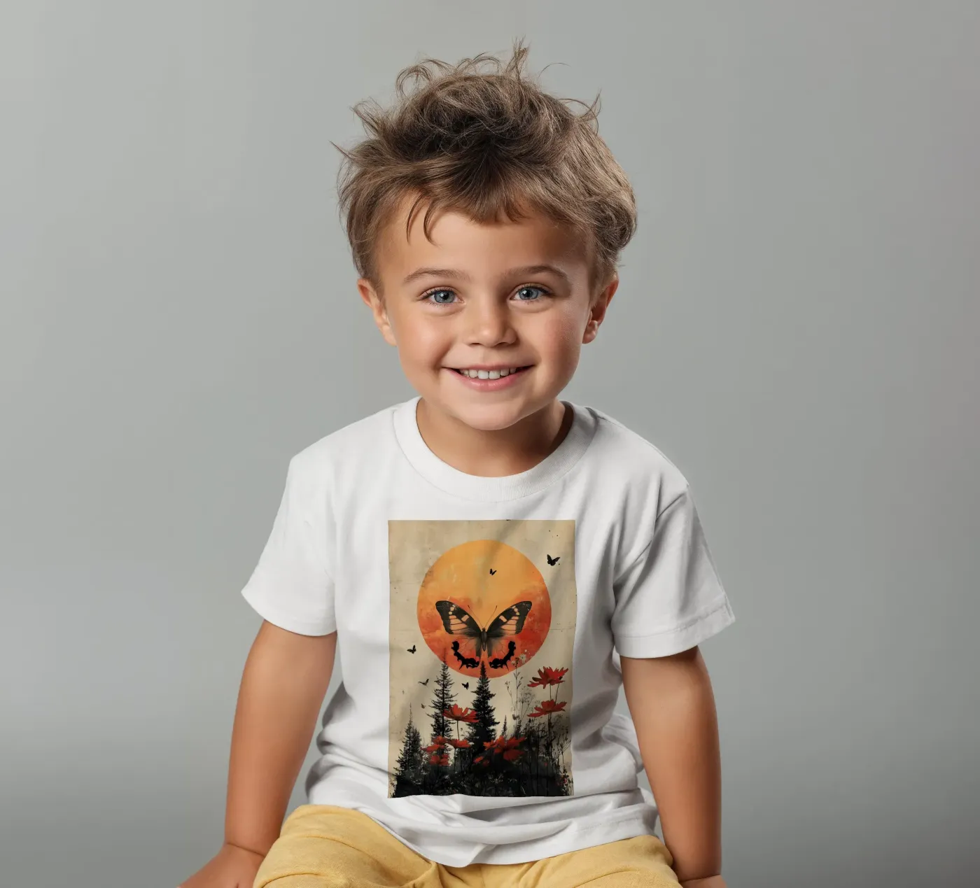 Luna a farfalla t-shirt bambini da Tameo
