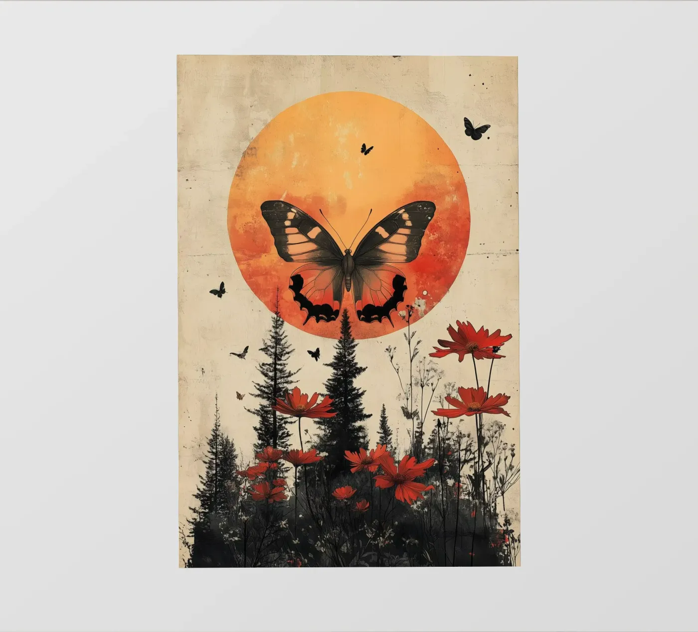 Luna a farfalla pellicola backlit da Tameo