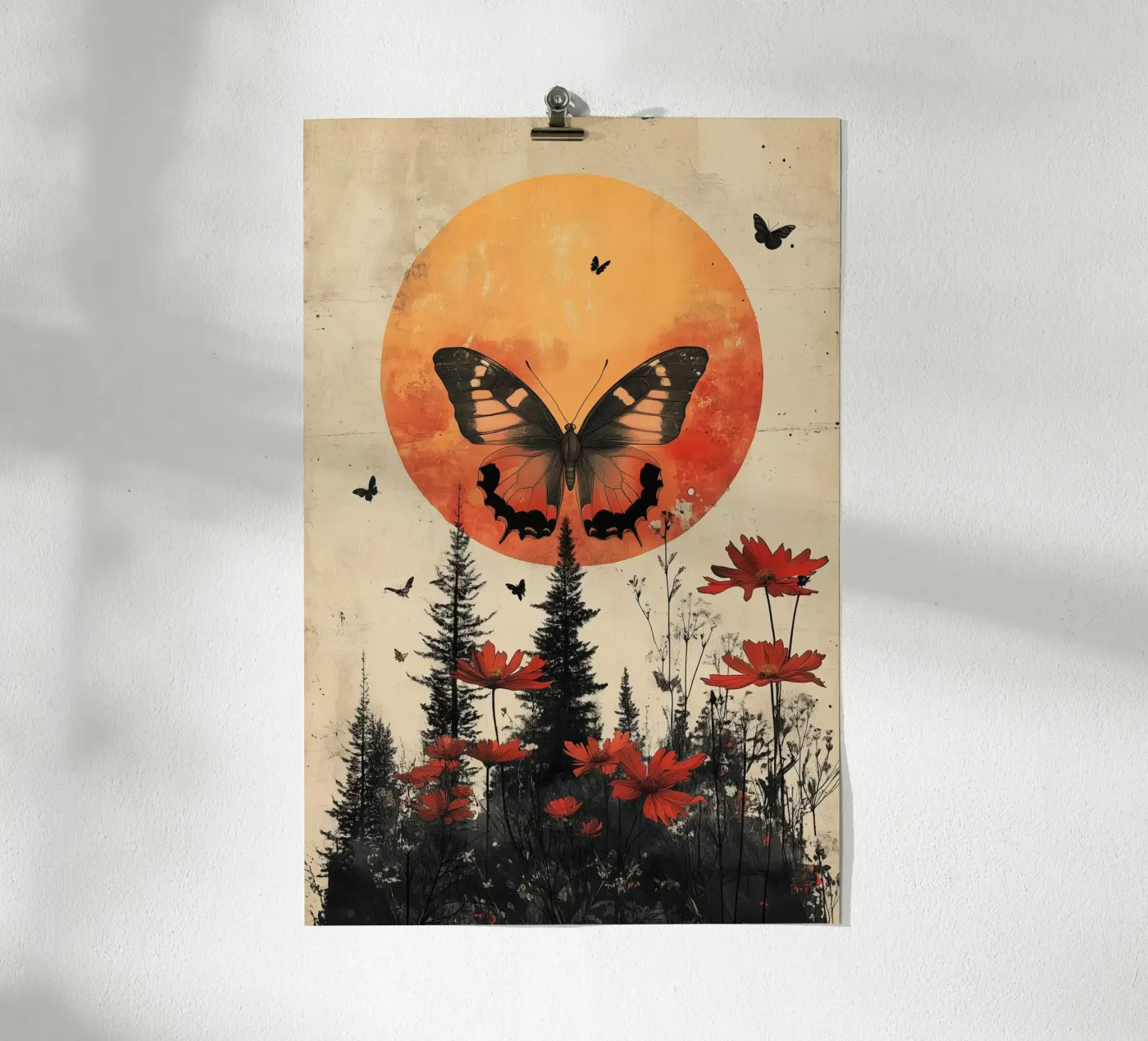 Lune papillon poster de Tameo