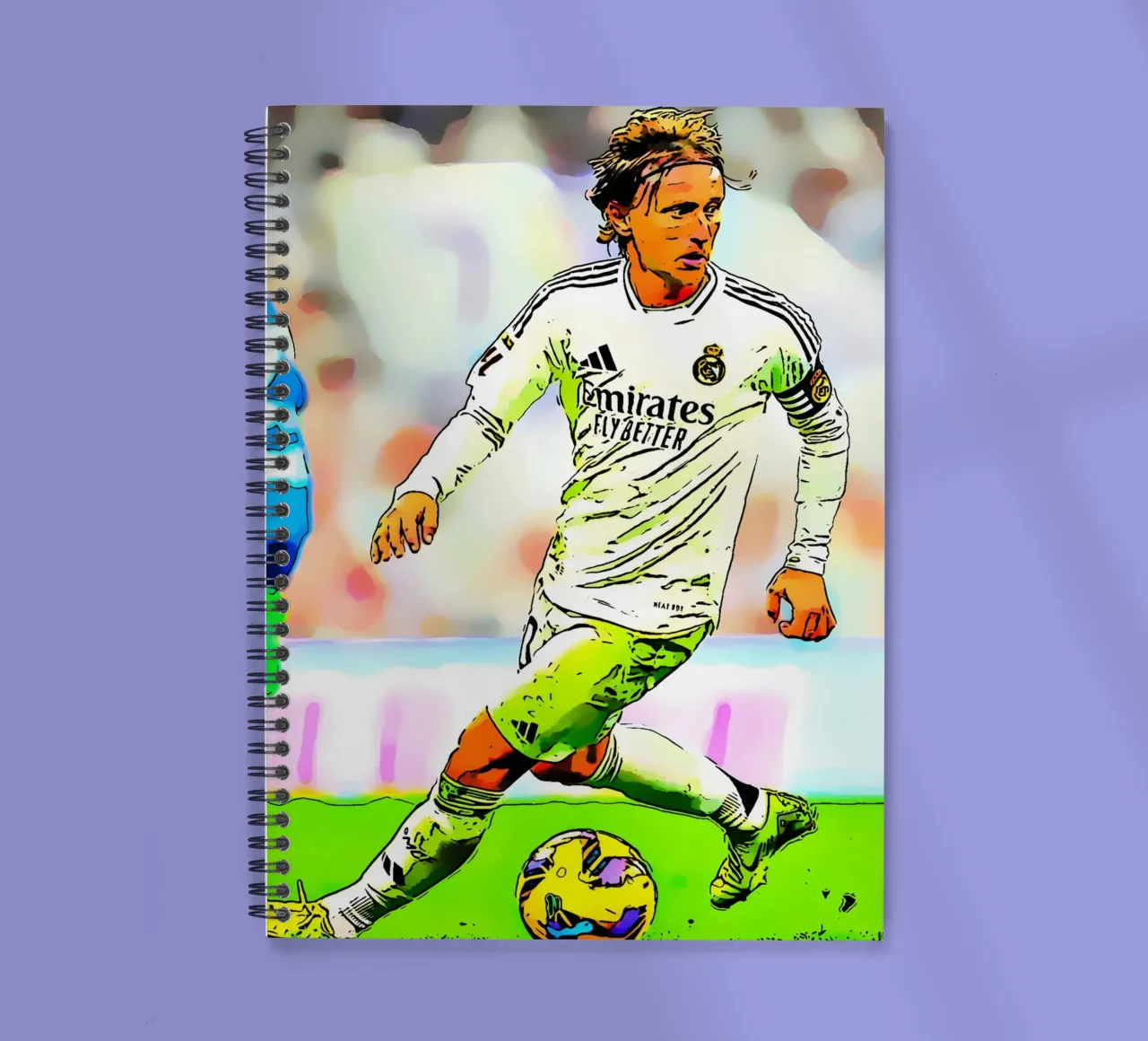 Luka Modrić Controls the Game for Real Madrid spiral notebook by dark eagle