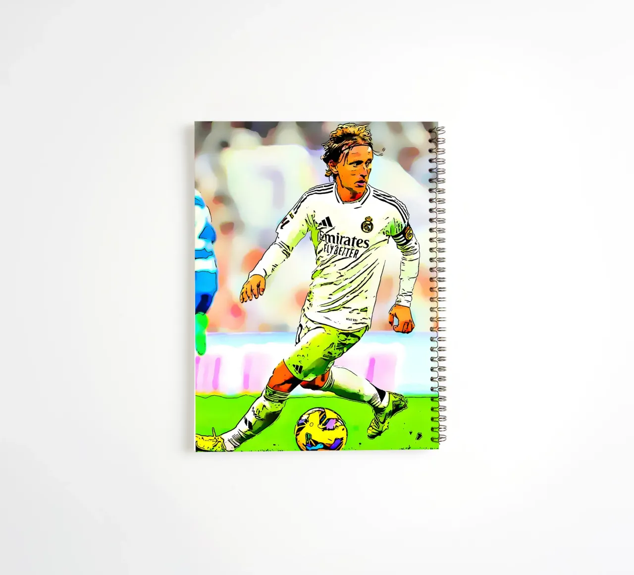 Luka Modrić Controls the Game for Real Madrid spiral notebook by dark eagle