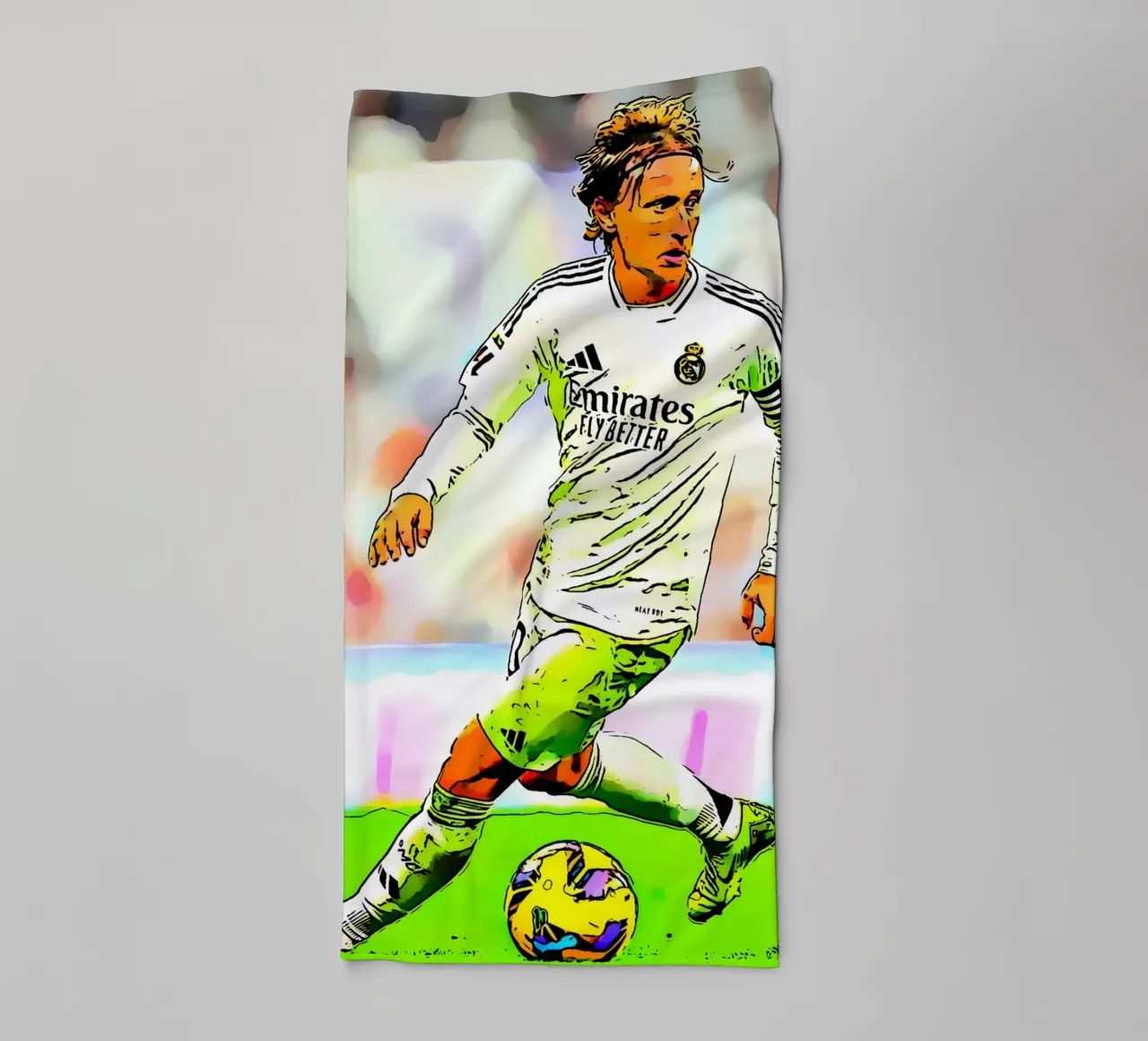 Luka Modrić Controls the Game for Real Madrid towel by dark eagle