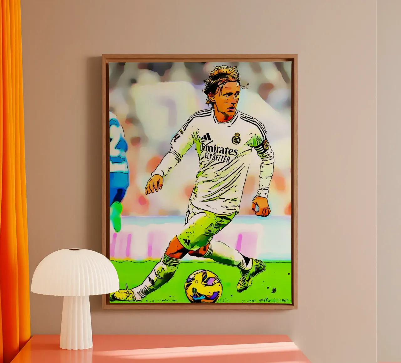 Luka Modrić Controls the Game for Real Madrid canvas with Floater frame by dark eagle