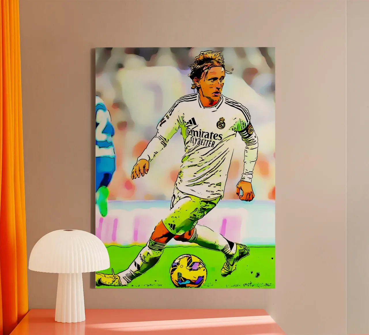 Luka Modrić Controls the Game for Real Madrid canvas with Floater frame by dark eagle
