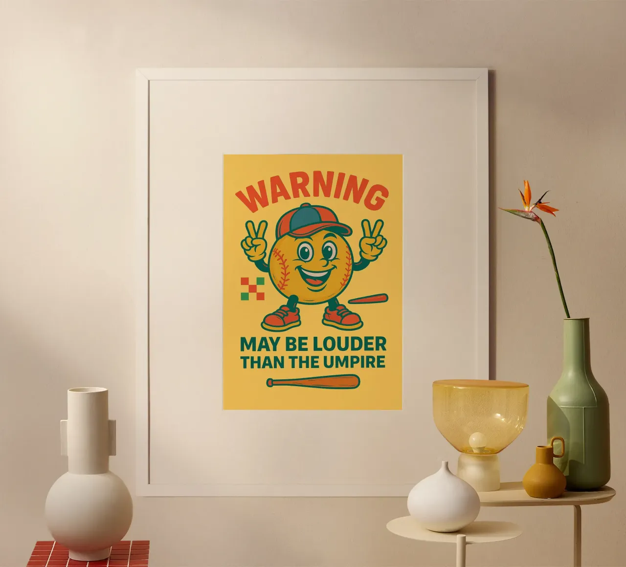 avviso di baseball poster con telaio in alluminio da paroongs