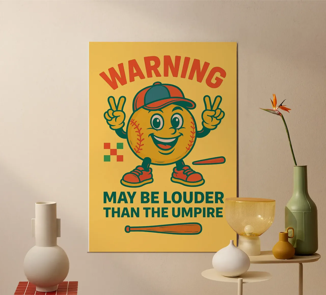 avviso di baseball poster con telaio in alluminio da paroongs