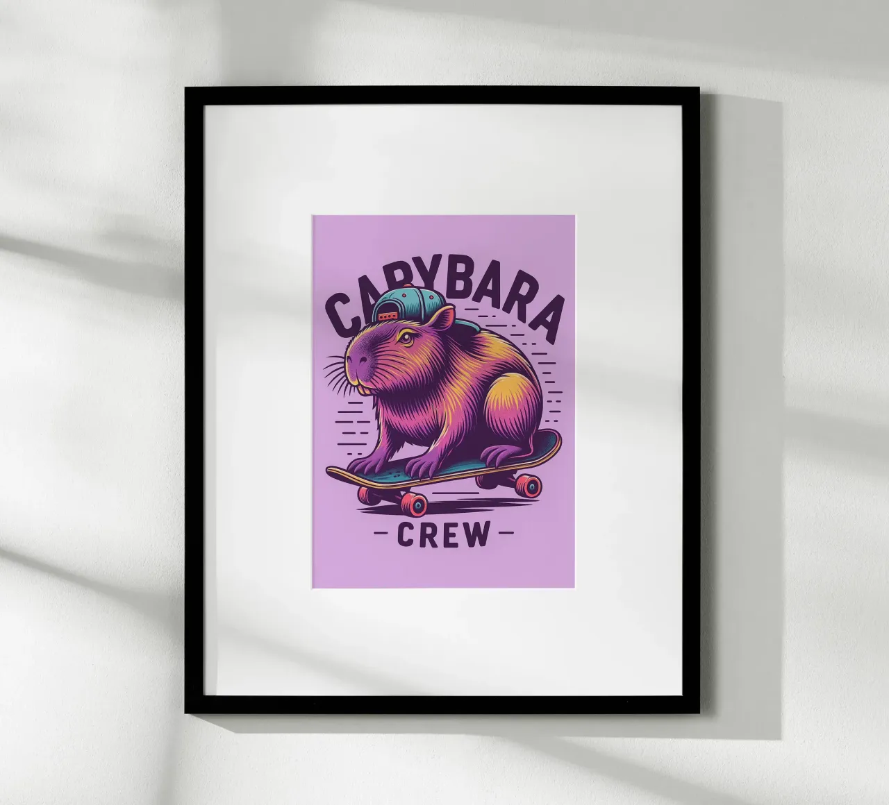 equipaggio di capibara poster con telaio in plastica da paroongs