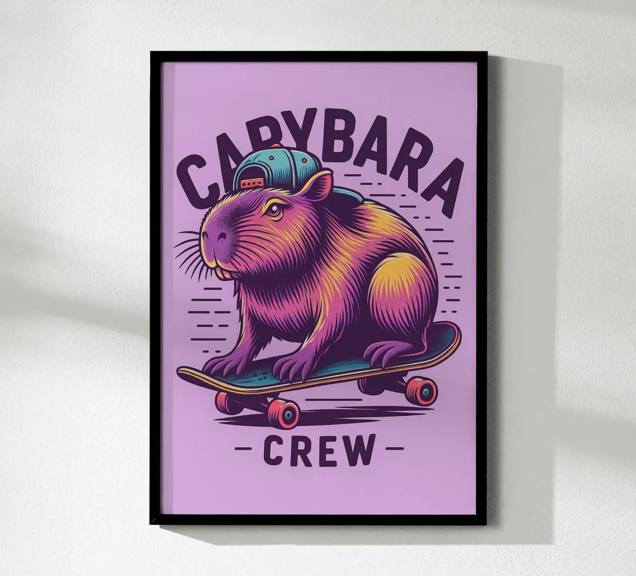 equipaggio di capibara poster con telaio in plastica da paroongs
