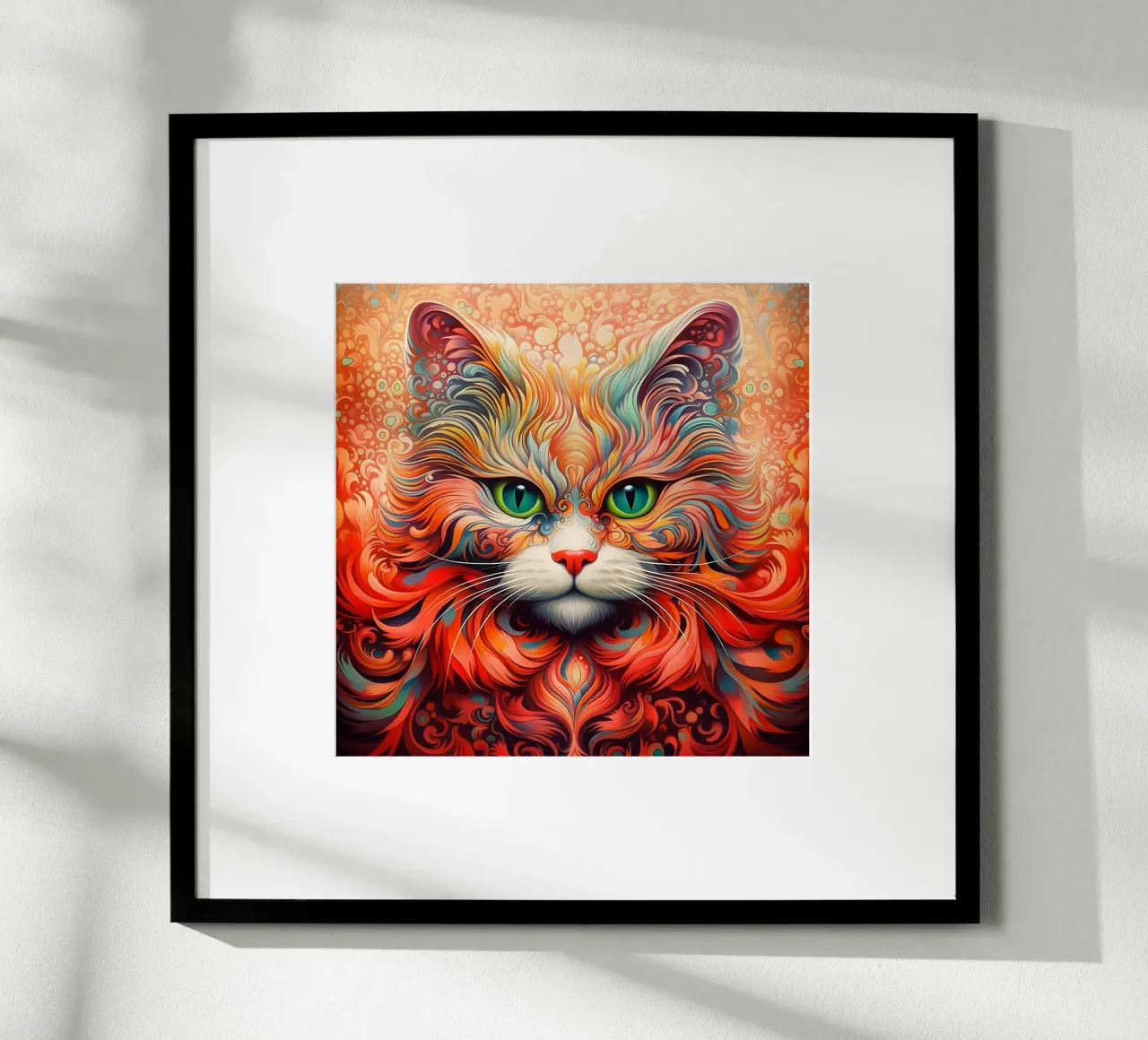 Guru Cat poster con telaio in plastica da Jesse
