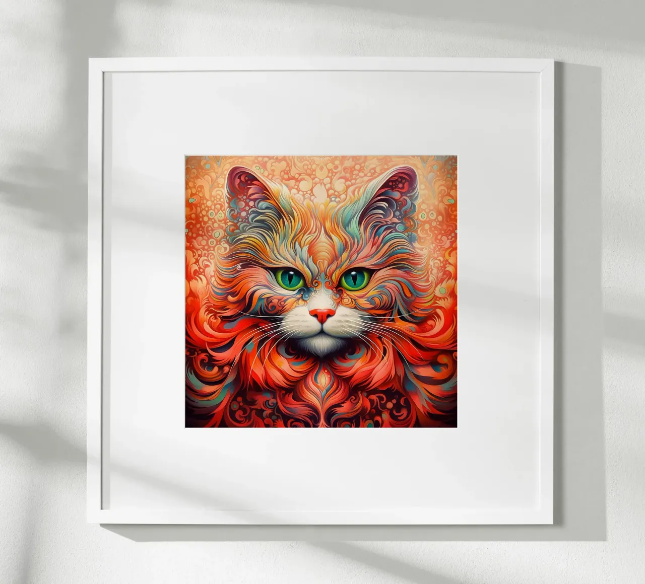 Guru Cat poster con telaio in plastica da Jesse