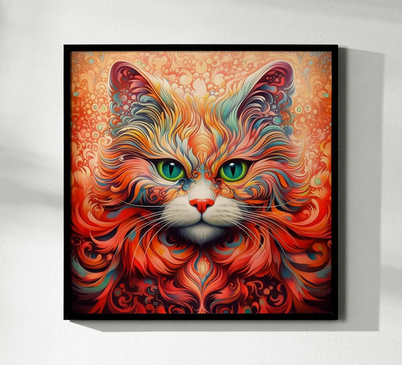 Guru Cat poster con telaio in plastica da Jesse