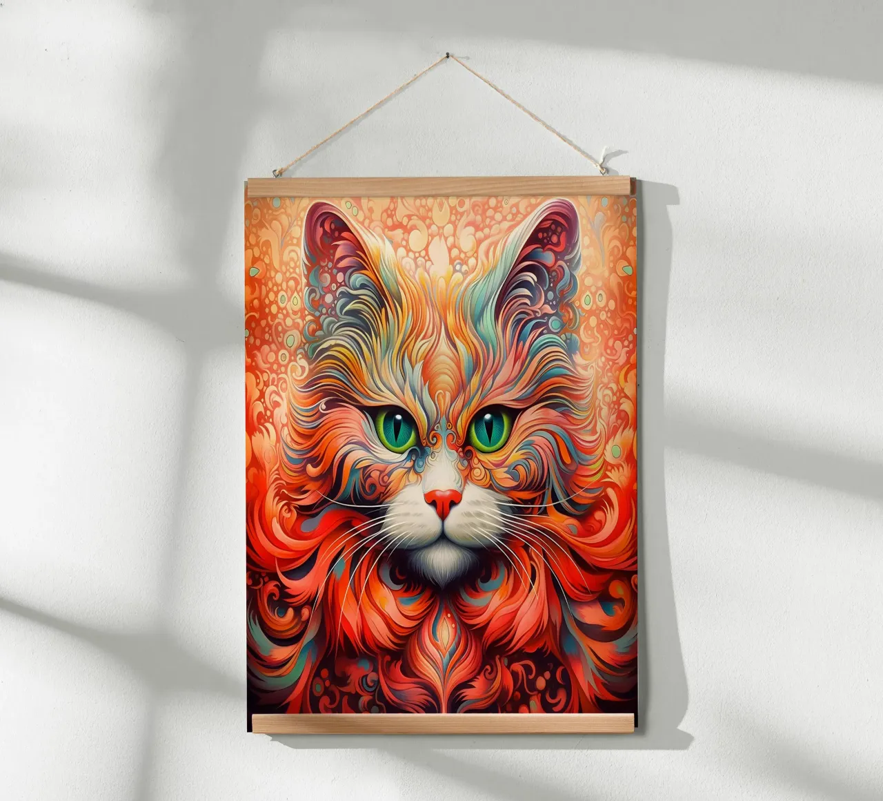 Guru Cat poster con telaio in plastica da Jesse