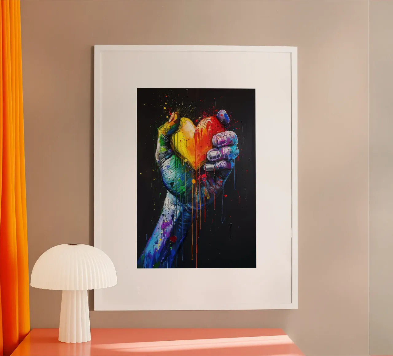 Aggrapparsi all'amore poster con telaio in alluminio da Jesse