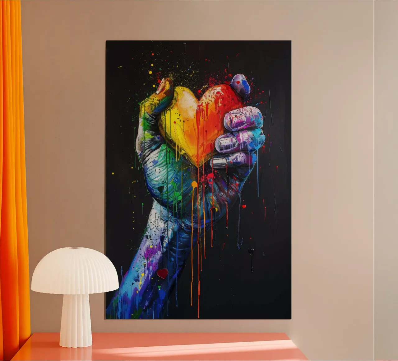 Aggrapparsi all'amore poster con telaio in alluminio da Jesse