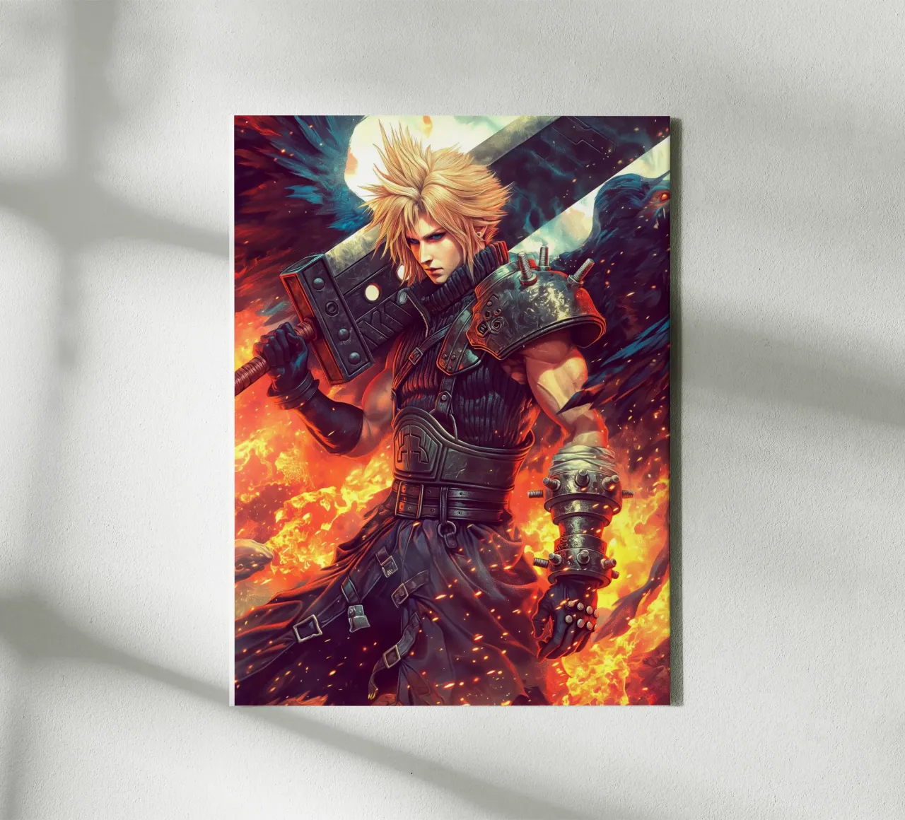 Cloud Strife Final Fantasy VII tela con Cornice a cassetta da Fleur de Lys