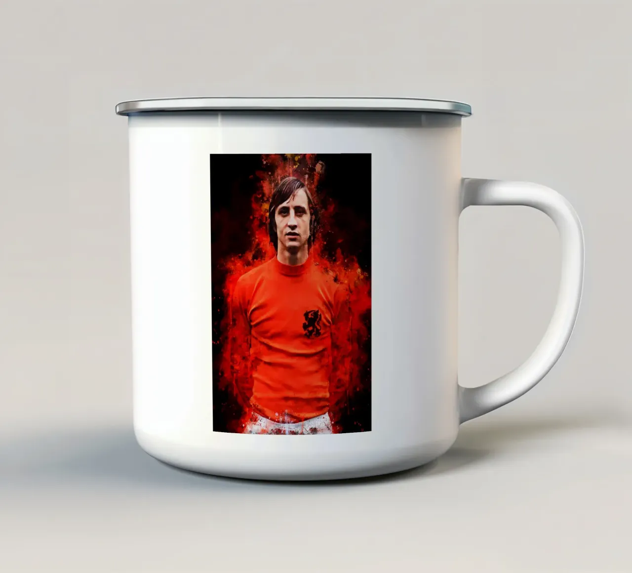 Johan Cruyff tazza in smalto da MasterInkArt