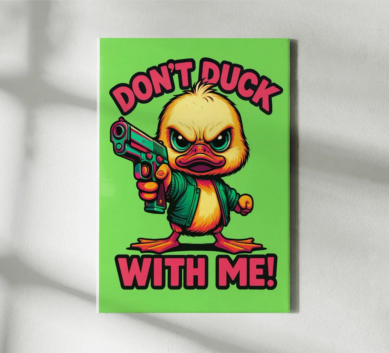 dont duck with me canvas with Floater frame by paroongs