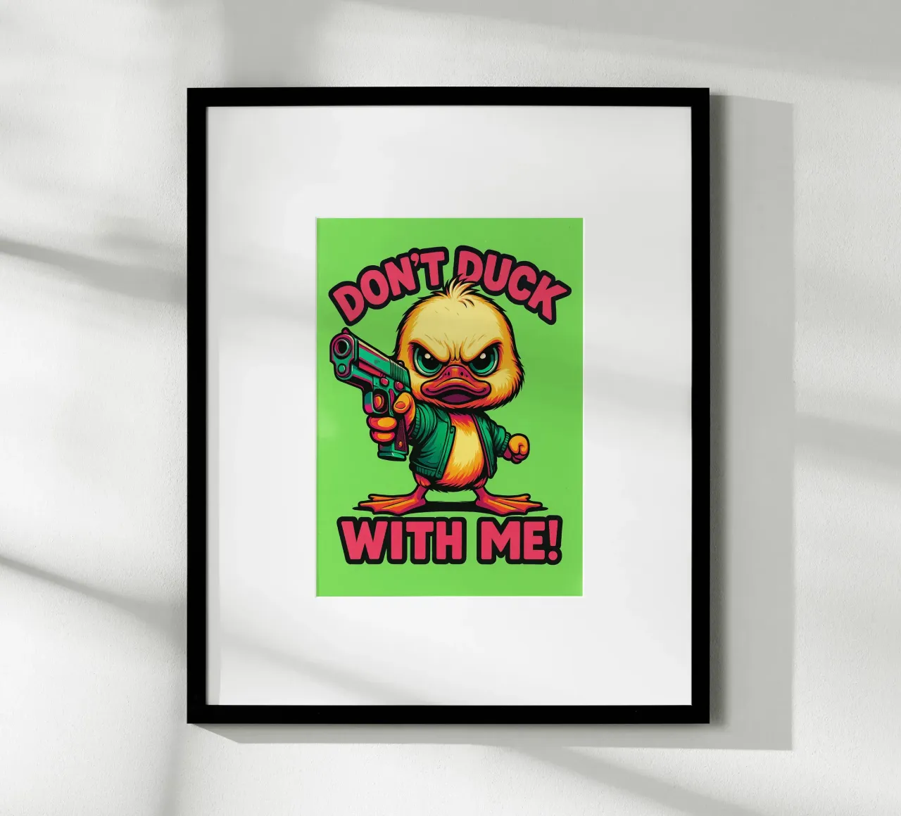 non fare l'anatra con me poster con telaio in alluminio da paroongs