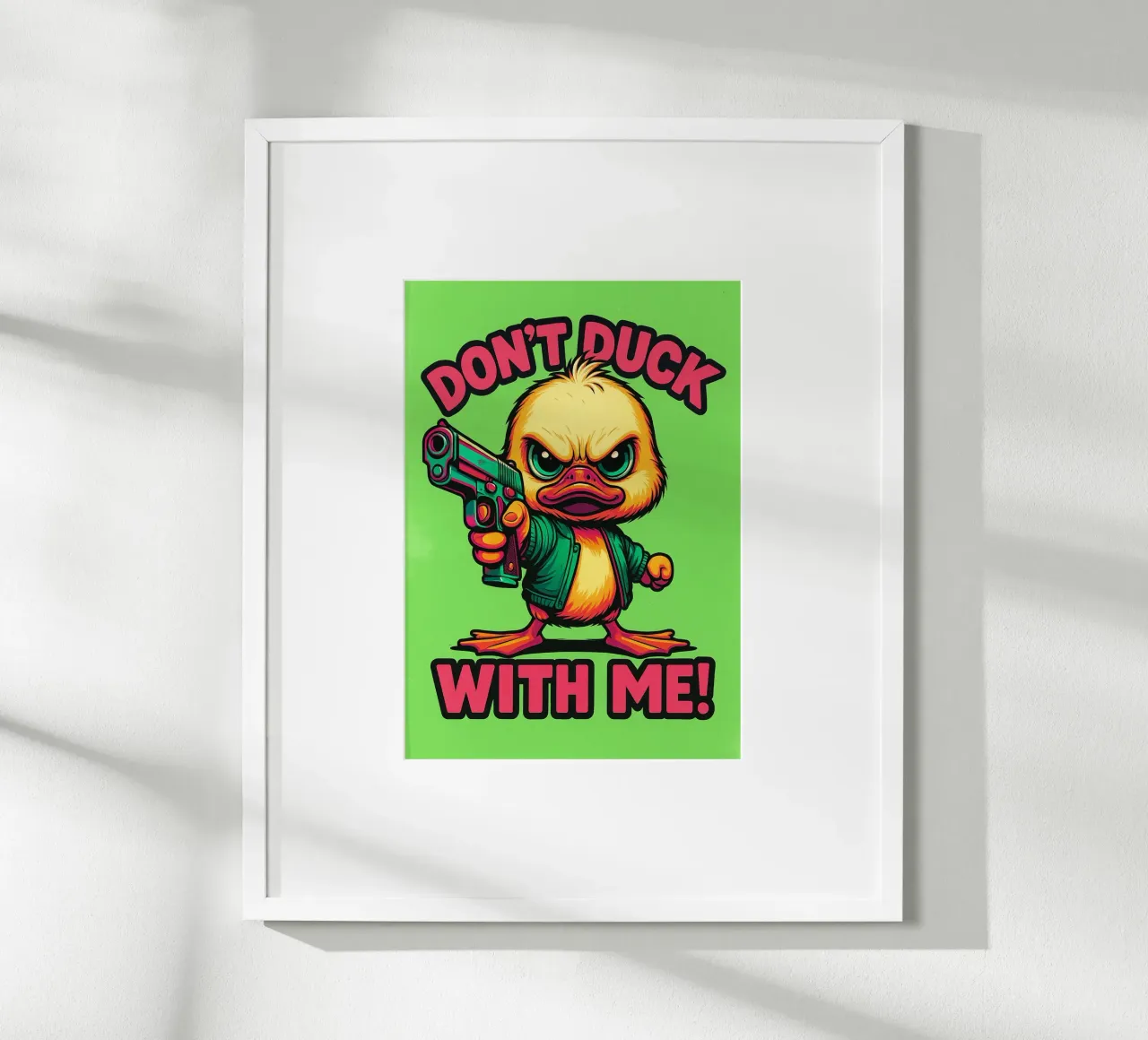 non fare l'anatra con me poster con telaio in alluminio da paroongs