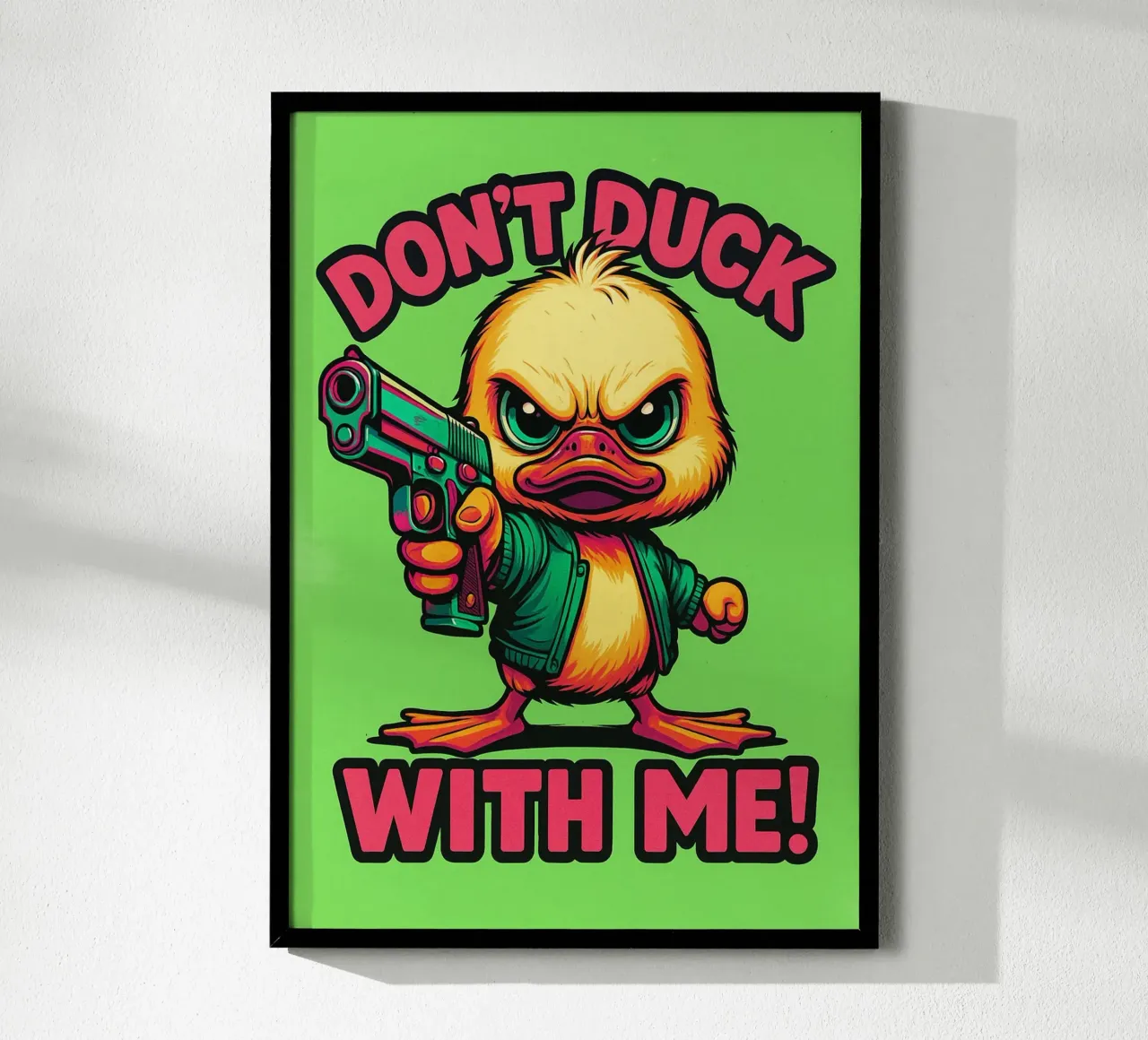 non fare l'anatra con me poster con telaio in alluminio da paroongs