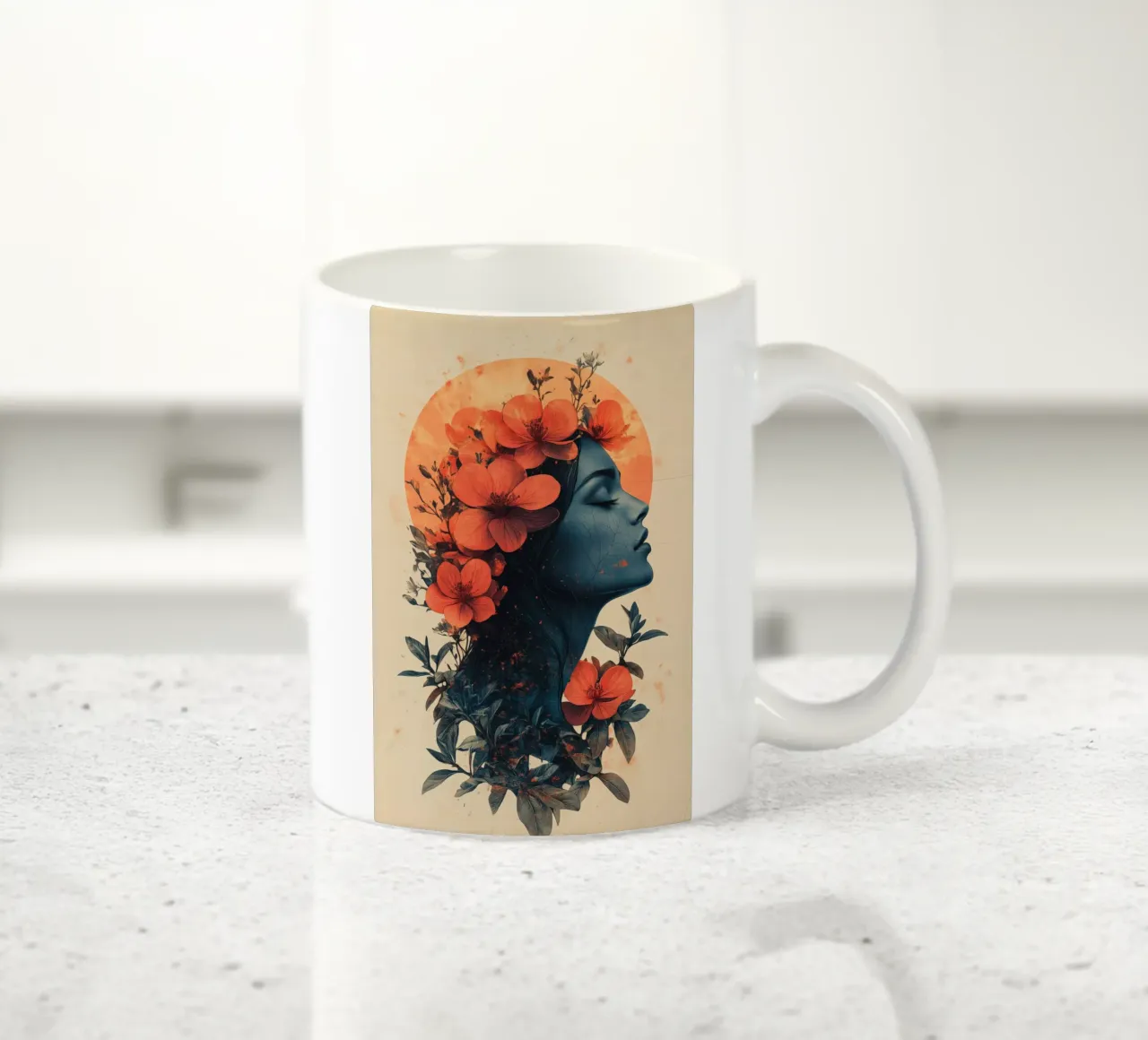 Pelle della foglia tazza in ceramica da Tameo