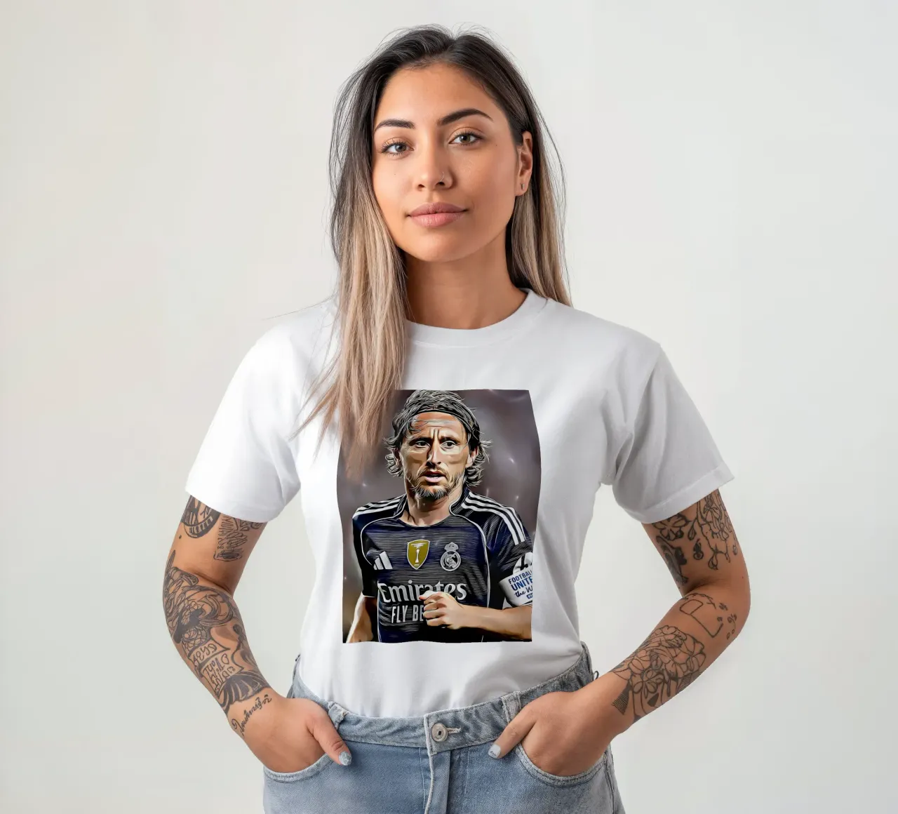Luka Modrić guida il Real Madrid in campo t-shirt da dark eagle