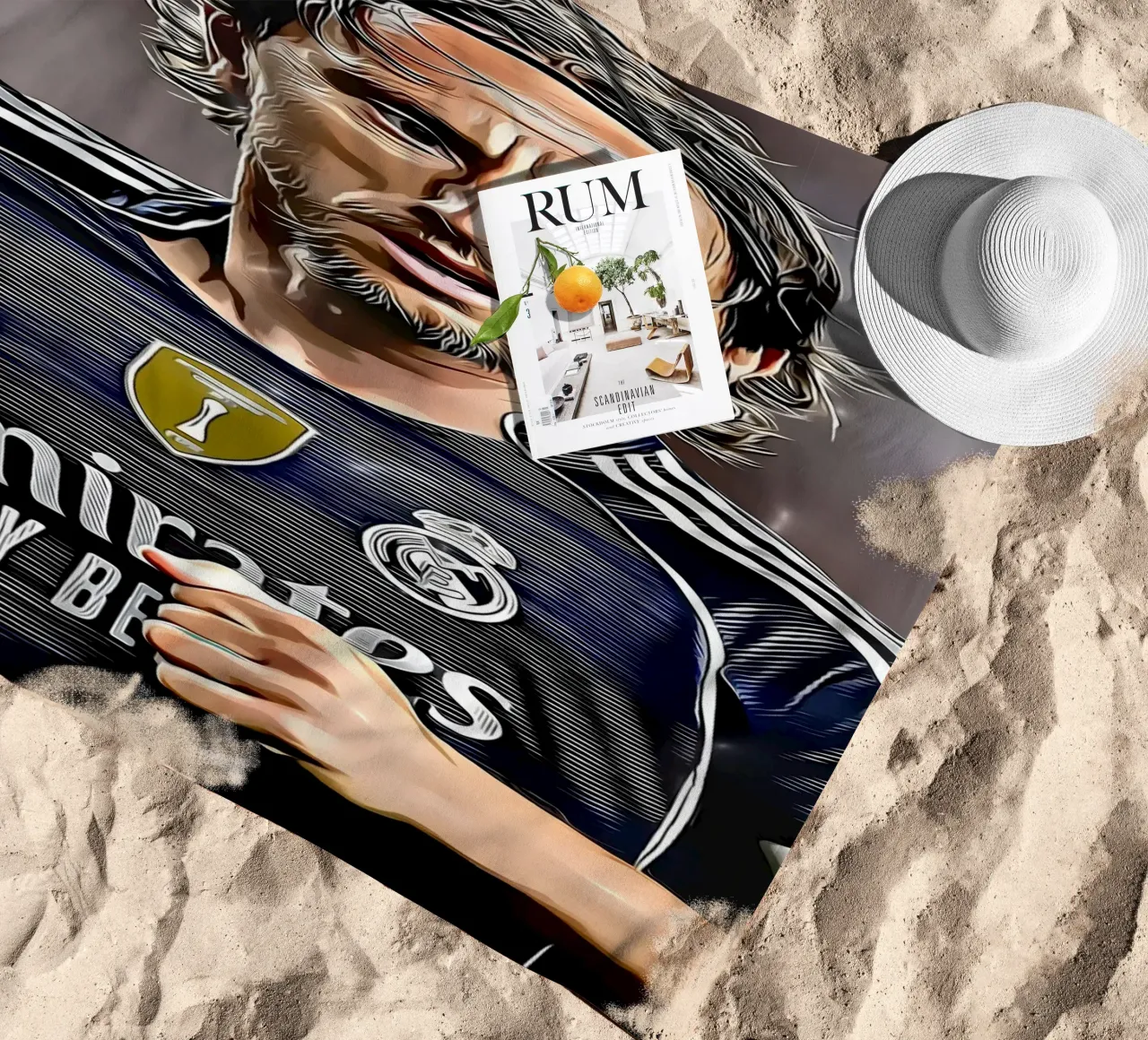 Luka Modrić guida il Real Madrid in campo telo mare da dark eagle