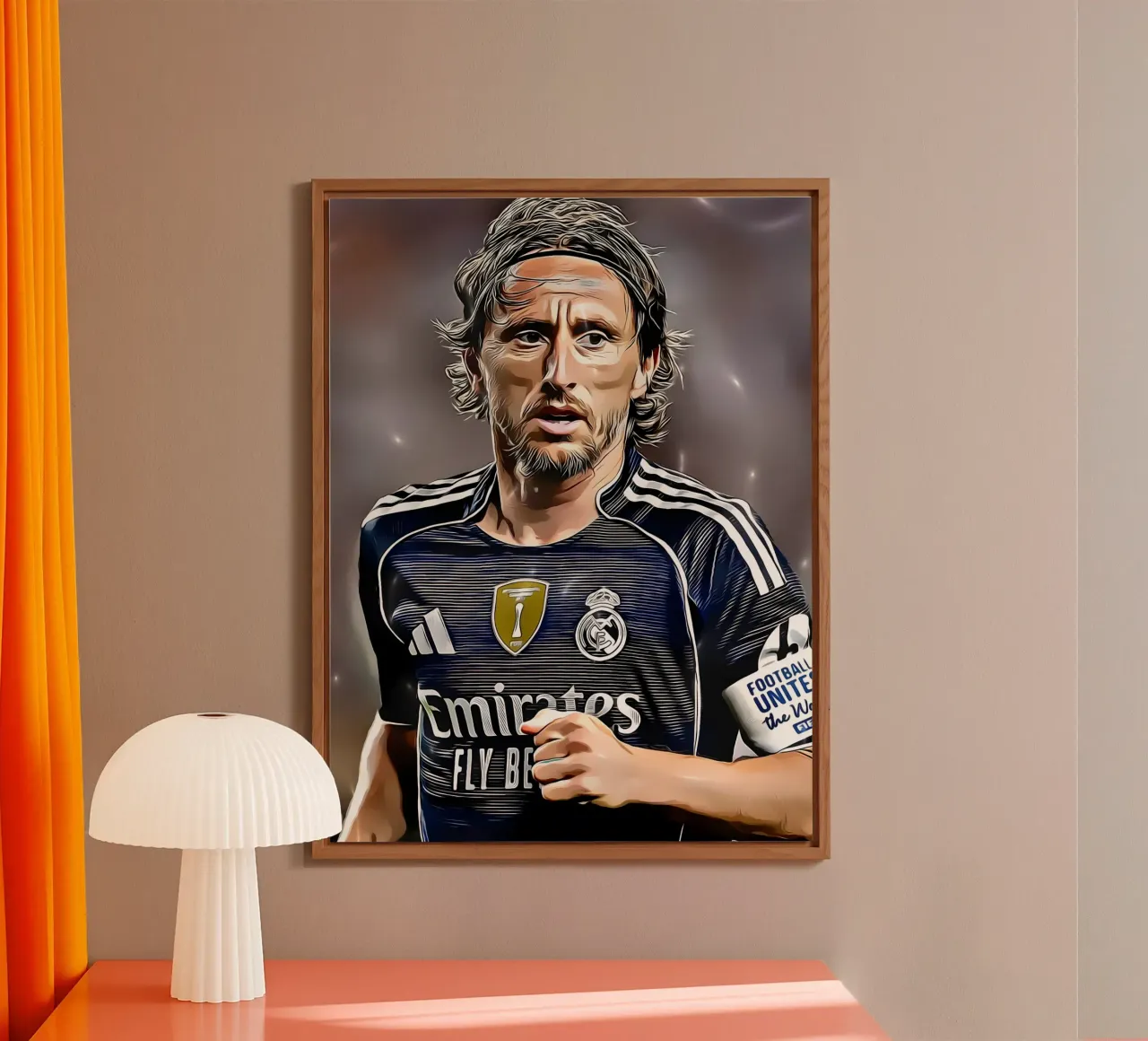 Luka Modrić guida il Real Madrid in campo alluminio dibond da dark eagle