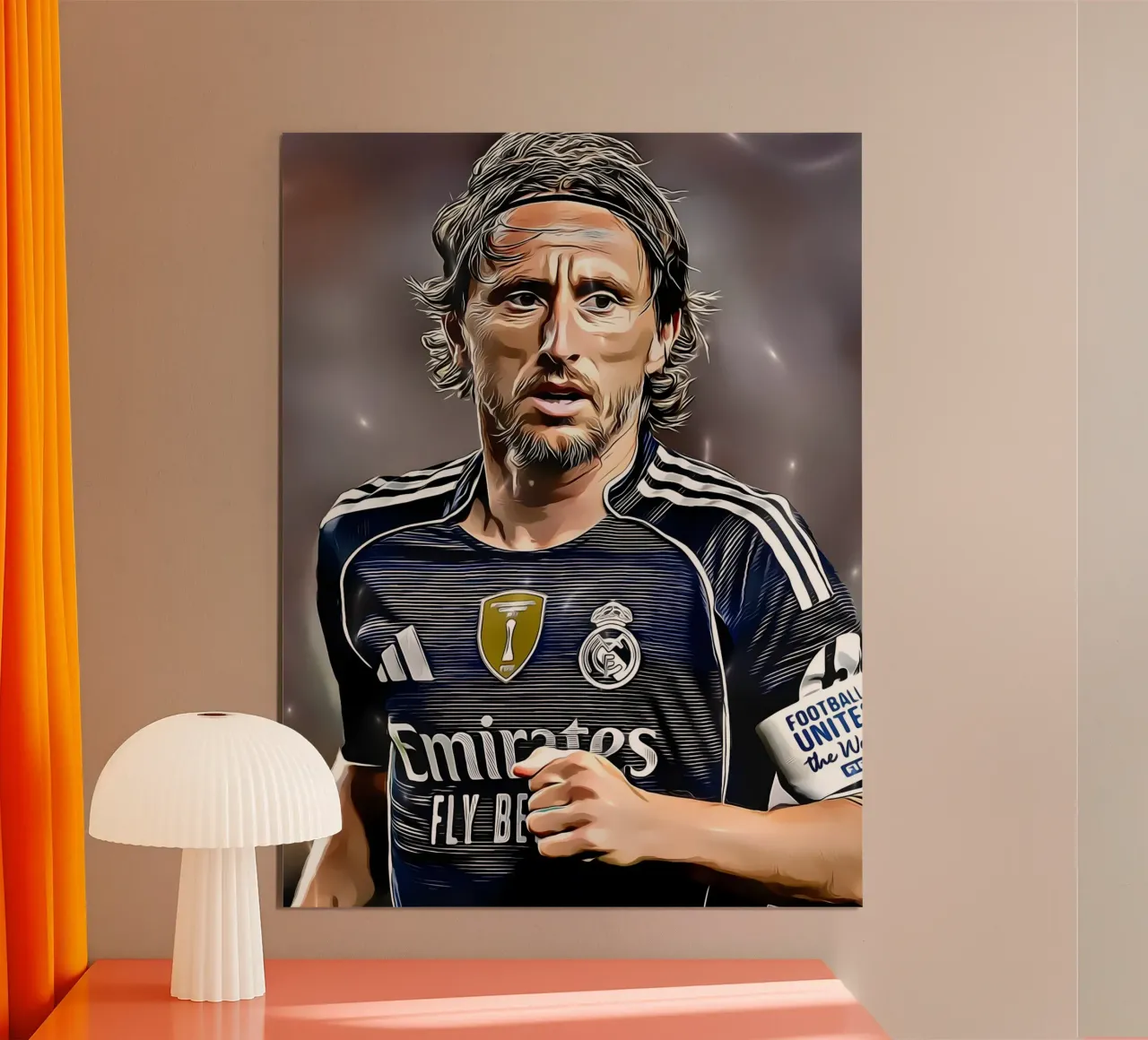 Luka Modrić guida il Real Madrid in campo poster da dark eagle