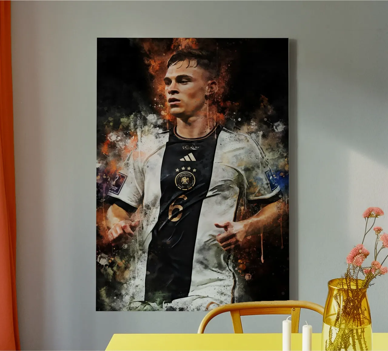Joshua Kimmich tela con Cornice a cassetta da MasterInkArt