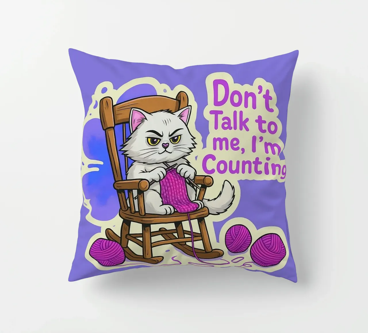 Non parlarmi, sto contando i gatti cuscino da paroongs