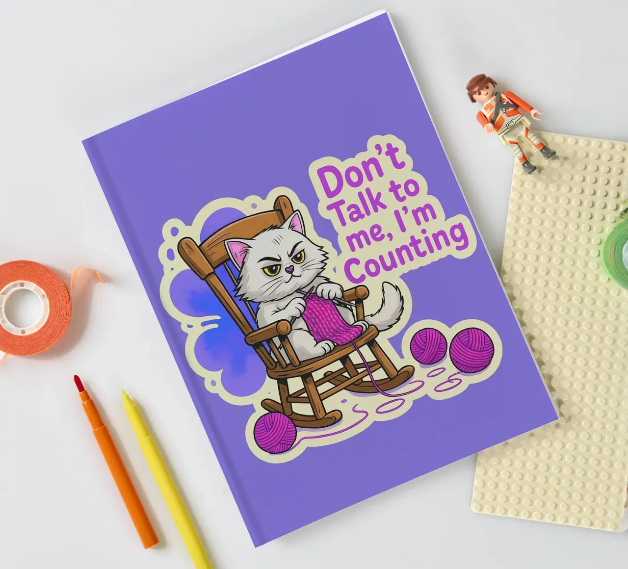 dont talk to me im counting cat notebook by paroongs