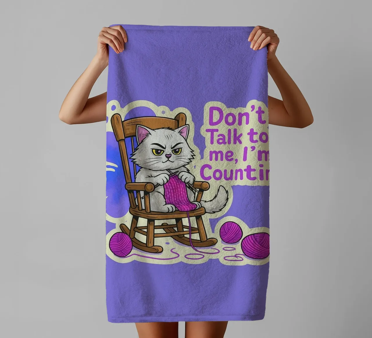 Non parlarmi, sto contando i gatti asciugamano da bagno da paroongs