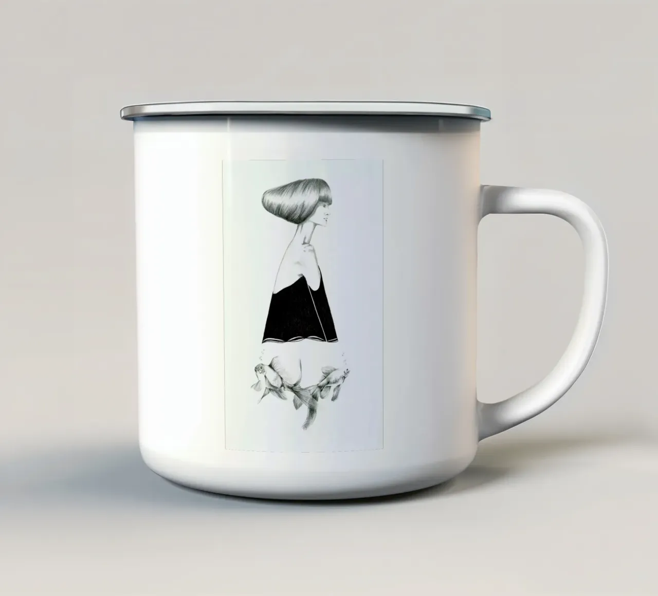 B1 taza de esmalte de youdesignme