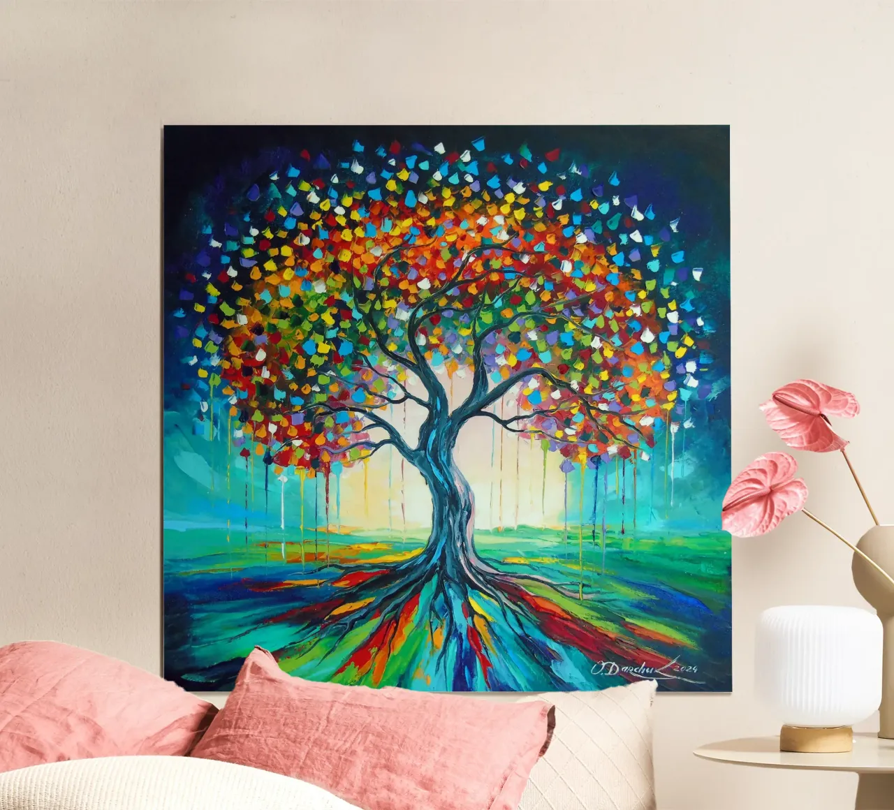 L'albero della vita con la sua storia poster con telaio in alluminio da Jesse