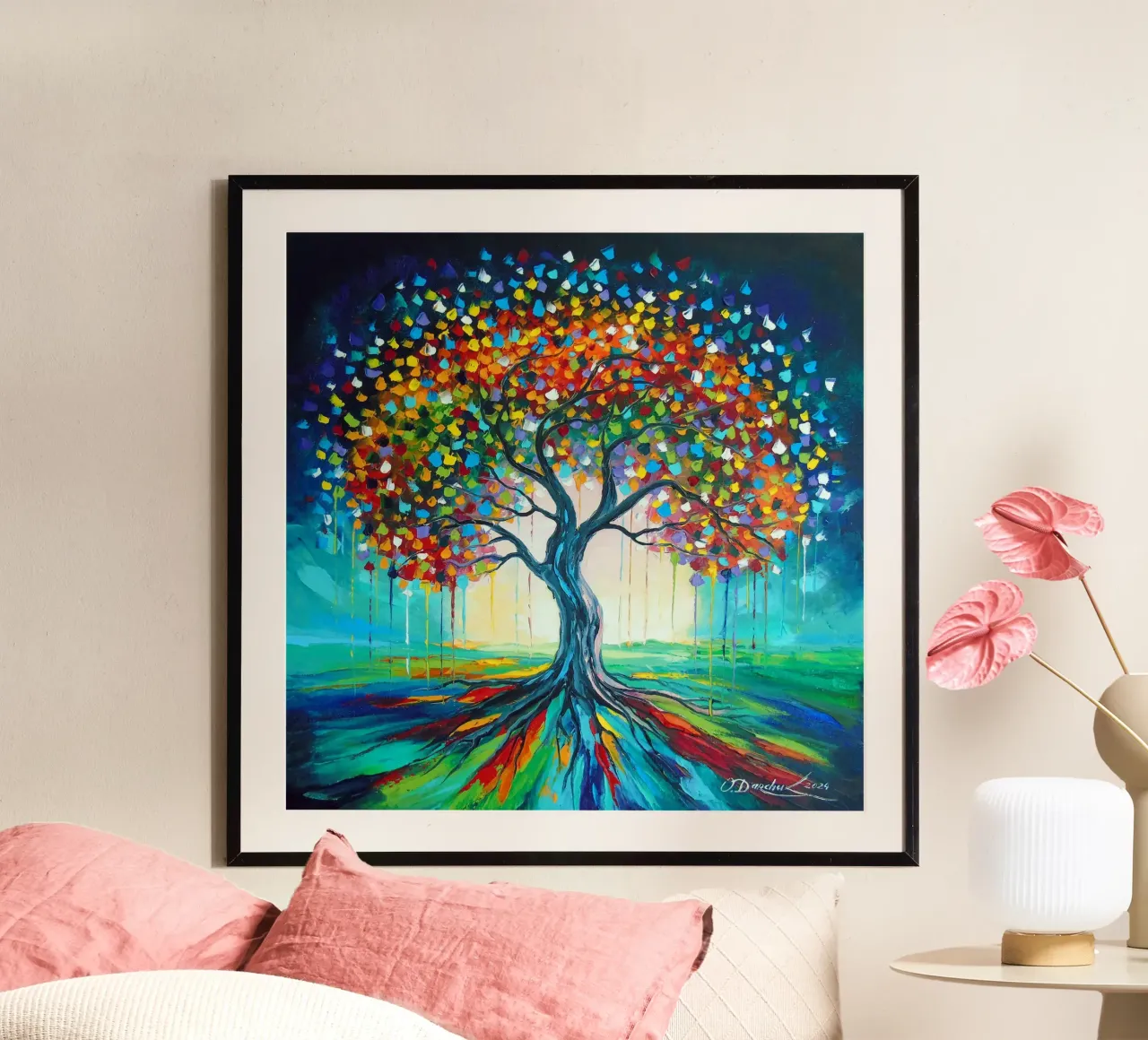 L'albero della vita con la sua storia poster con telaio in alluminio da Jesse