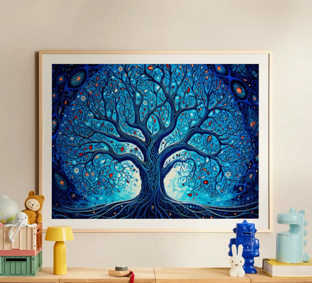 Albero della vita ll poster con telaio in alluminio da Jesse