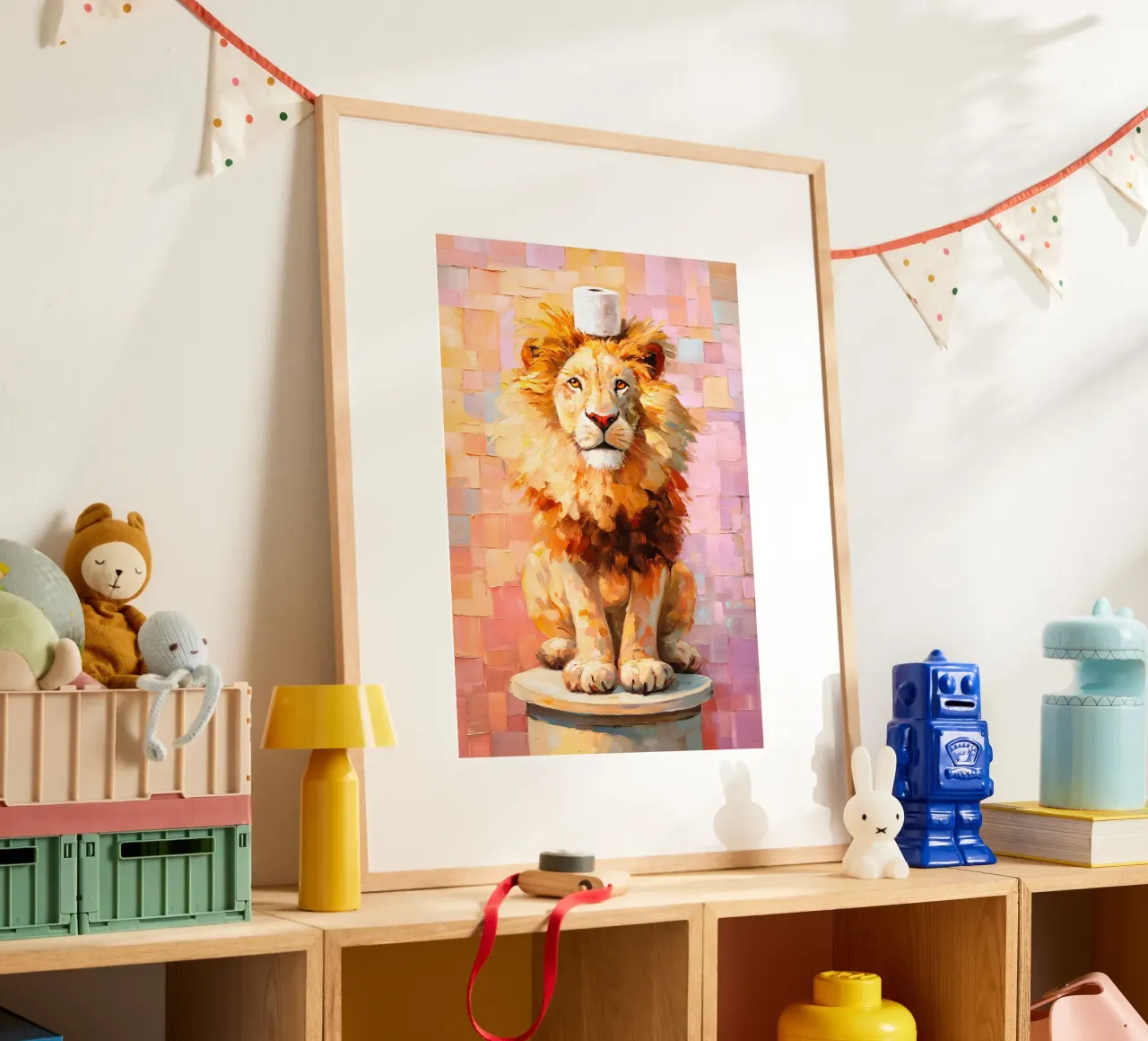 lion toilet paper holder stand poster da Custom4U