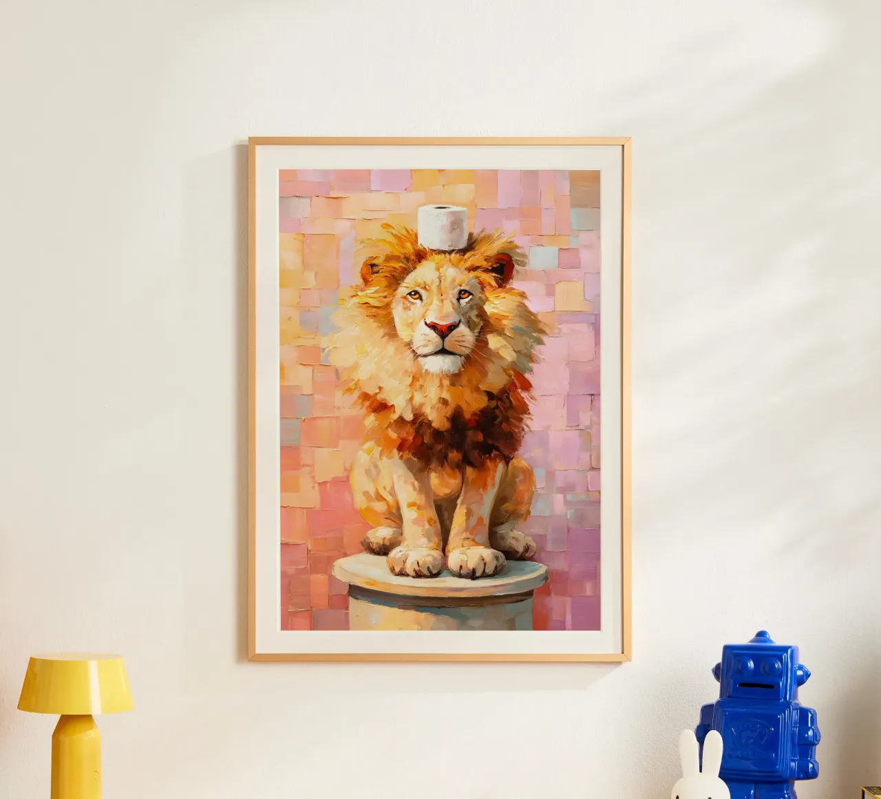 lion toilet paper holder stand poster da Custom4U