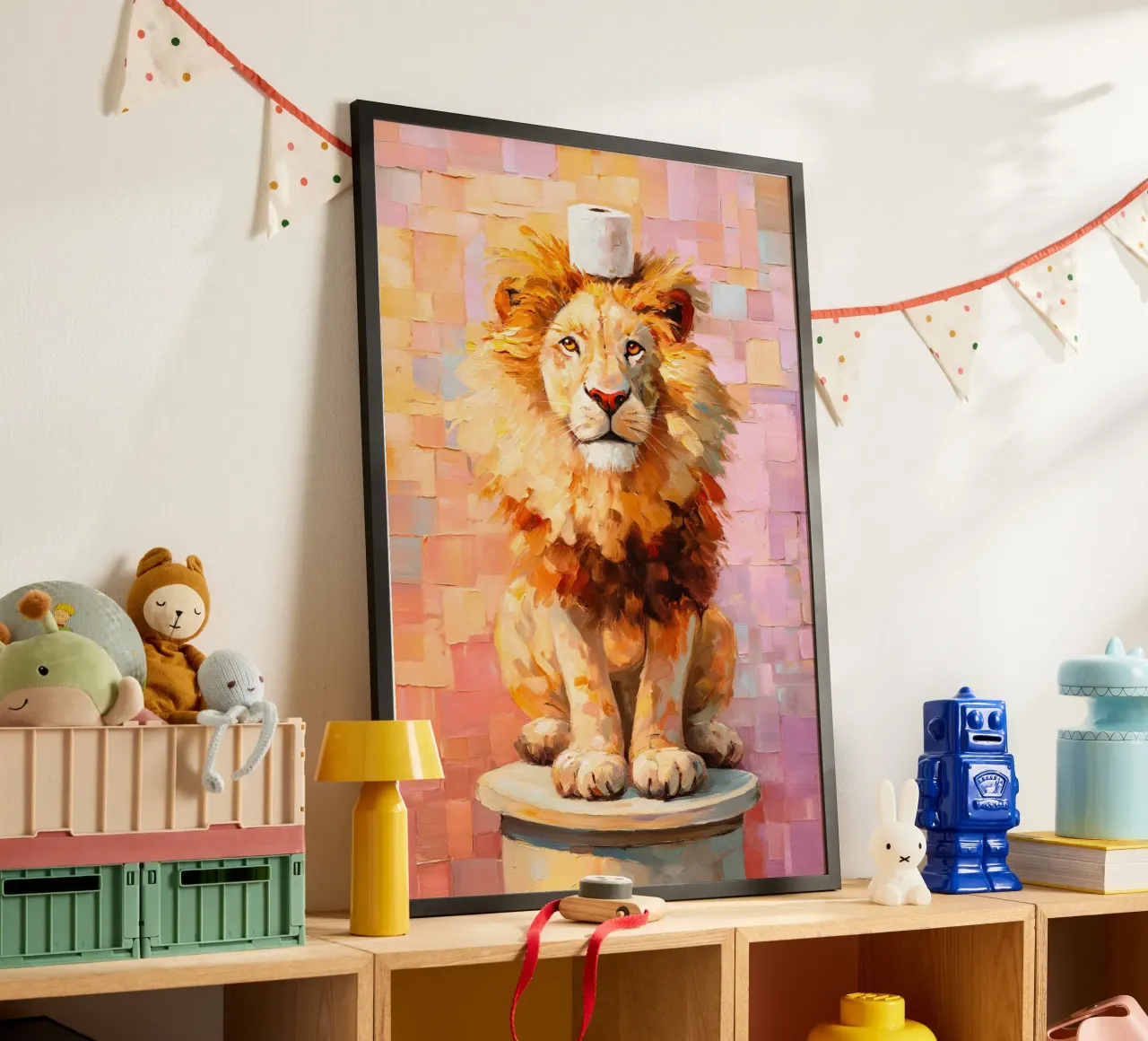 lion toilet paper holder stand poster da Custom4U