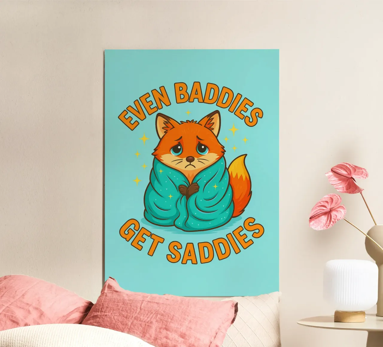 anche i cattivi diventano tristi poster con telaio in plastica da paroongs