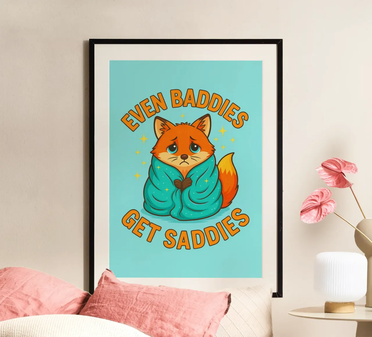 anche i cattivi diventano tristi poster con telaio in plastica da paroongs