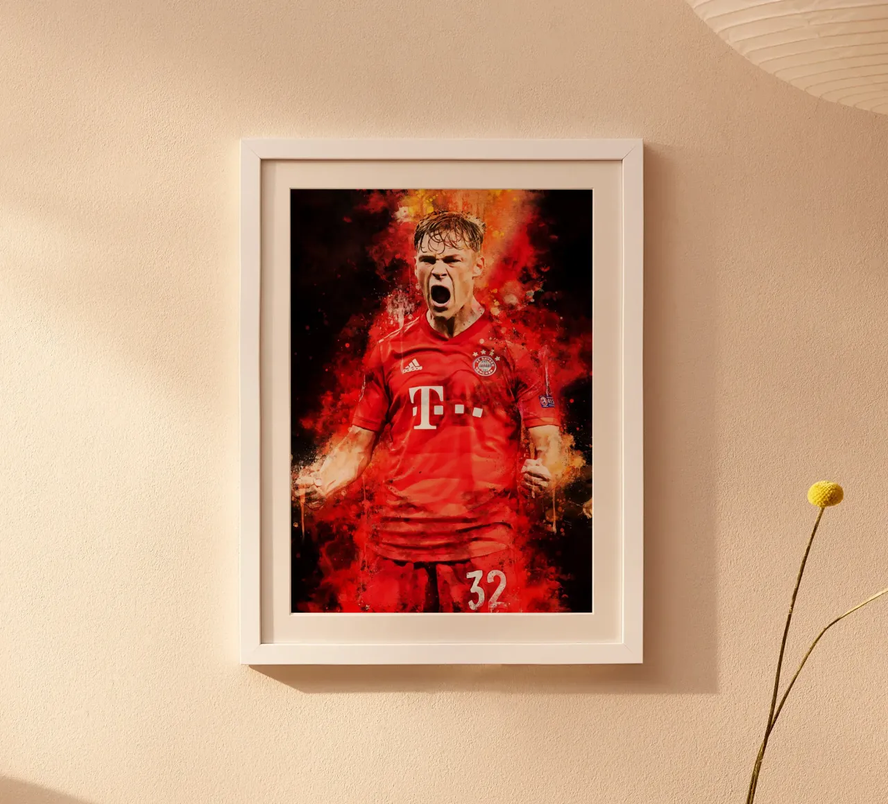 Joshua Kimmich poster con telaio in plastica da MasterInkArt