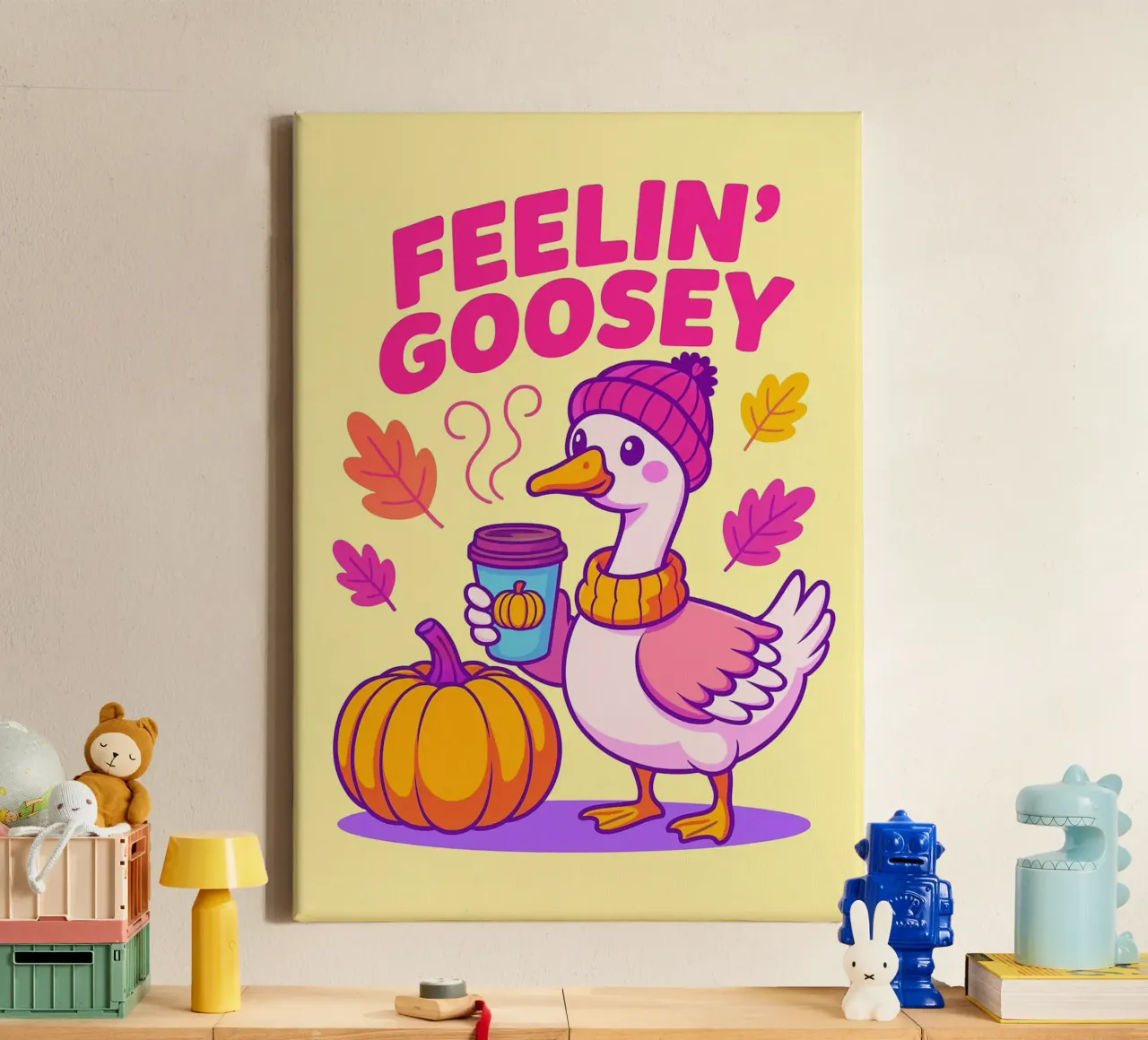 feelin goosie canvas met Baklijst van paroongs