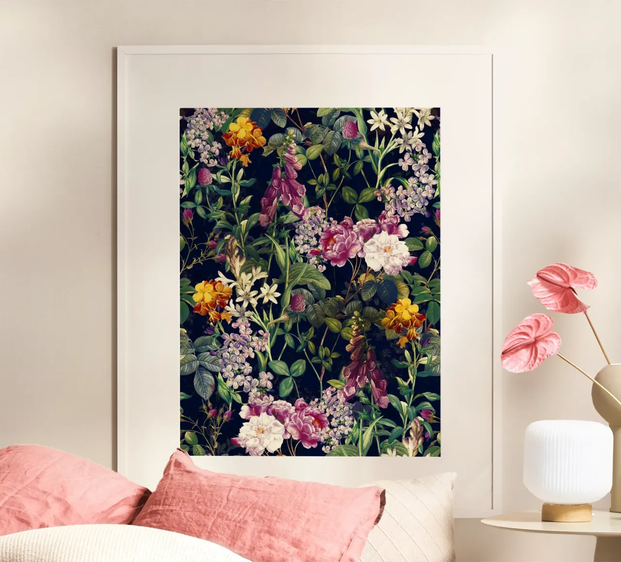 Midnight Forest VII poster con telaio in legno da burcukorkmazyurek