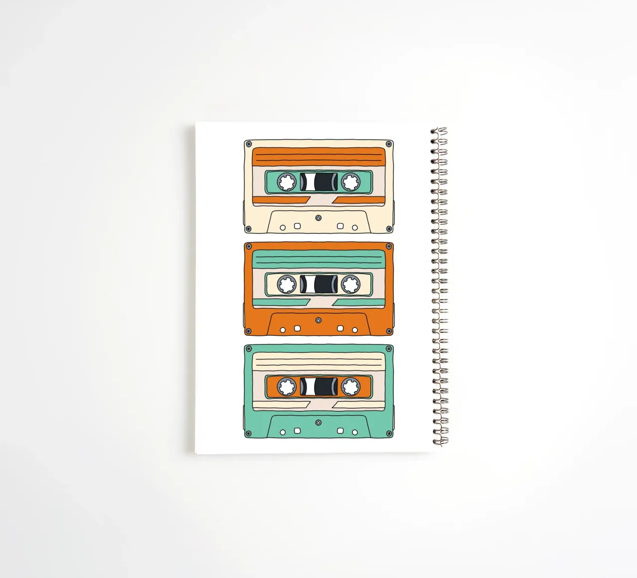 Retro Mixtape spiral notebook by BAINAI