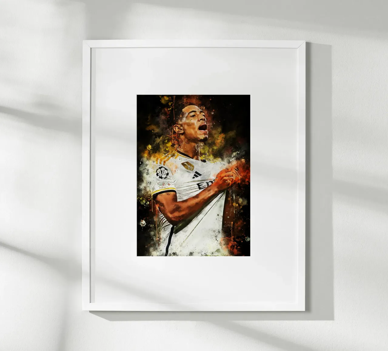 Jude Bellingham poster con telaio in plastica da MasterInkArt