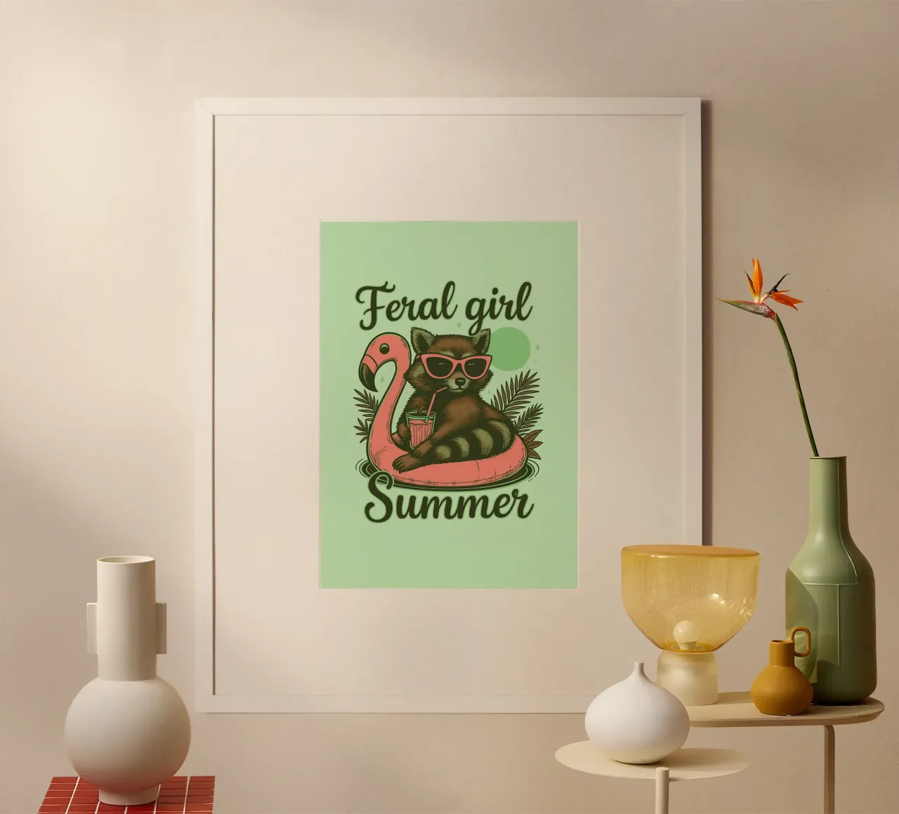 ragazza ferrale estate poster da paroongs