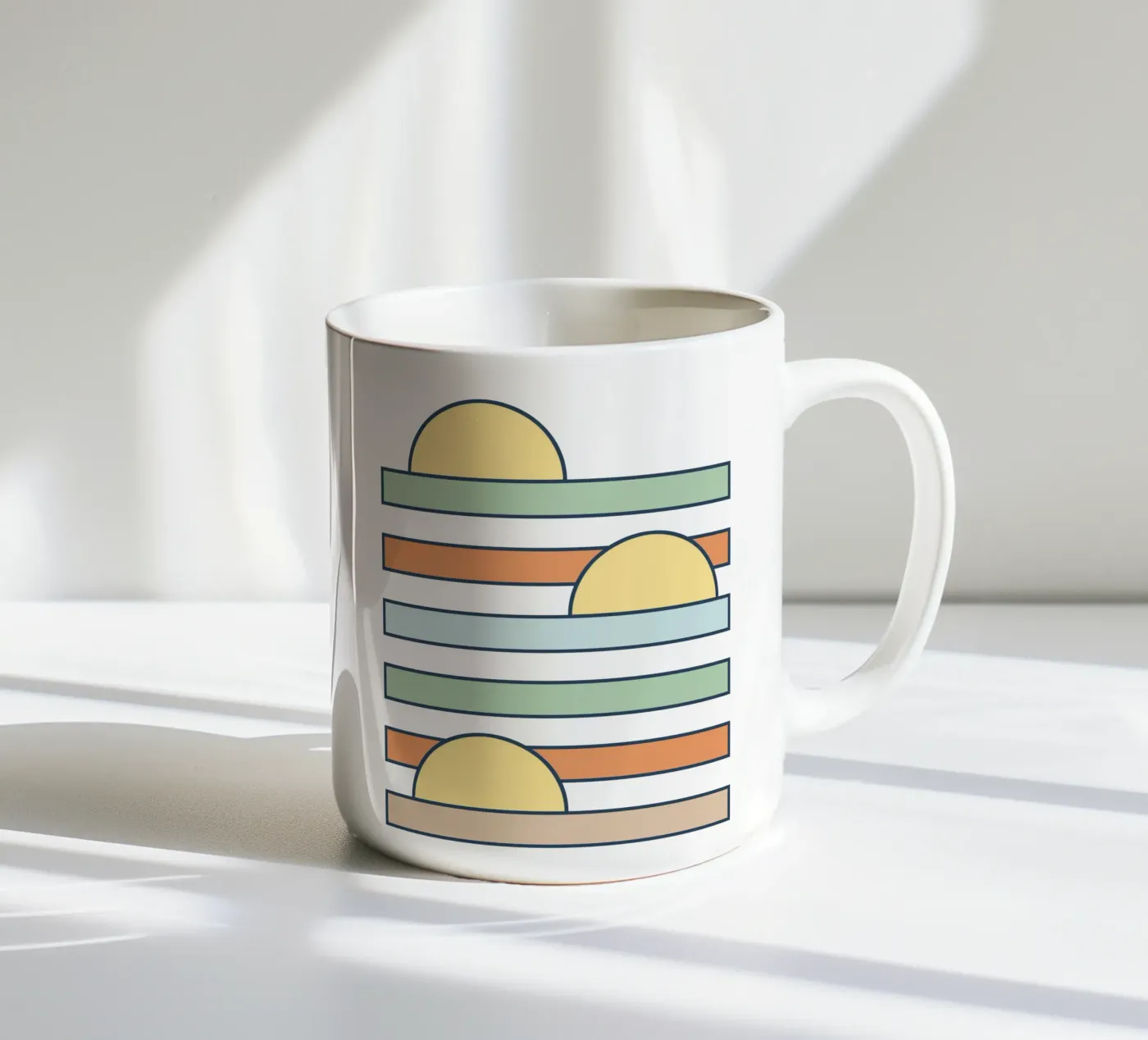 Sun drop ceramic mug by BAINAI