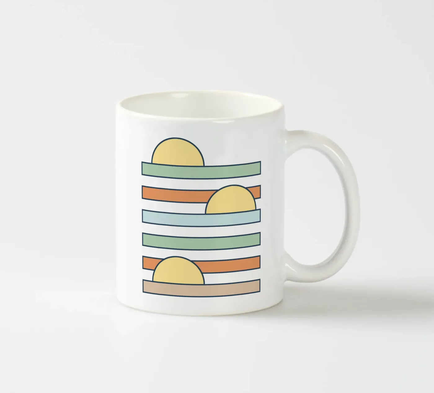 Sun drop ceramic mug by BAINAI